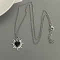 Punk Rock Red Black Heart Pendant Chain Necklace For Men Women Cool Hip Hop Street Vintage Goth Accessories Trendy