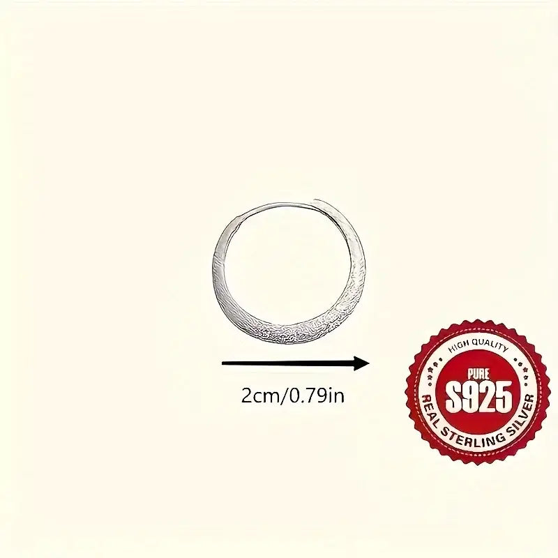 Pure Silvery Earrings For Women Frosted Sparkling Starry Circle Earrings Valentine’s Mother’s Jewelry Gifts - Womens