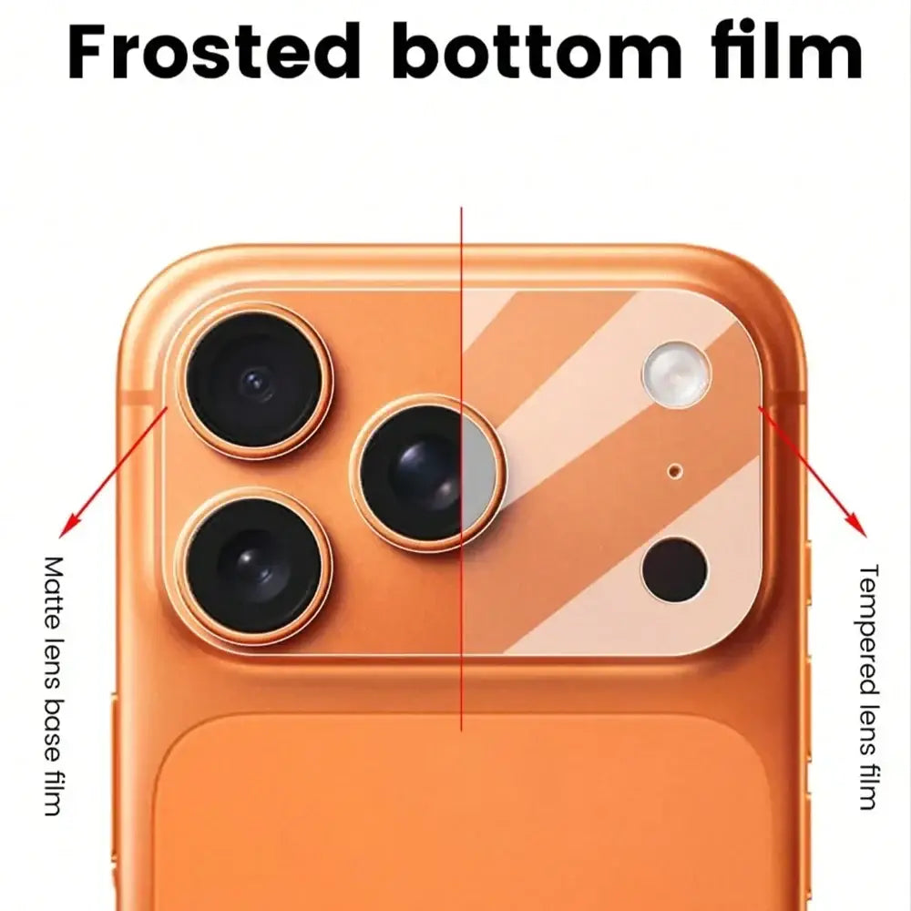 R&z - 2pcs/Set Matte Base Lens Film + Matte PET Back Film For IPhone 17 Pro Max/17 Pro/17 Phone Accessories Minimalist