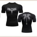 R&z - Anime Print Gym Sport Quick Dry Gym TShirts - Color: 1 black / S
