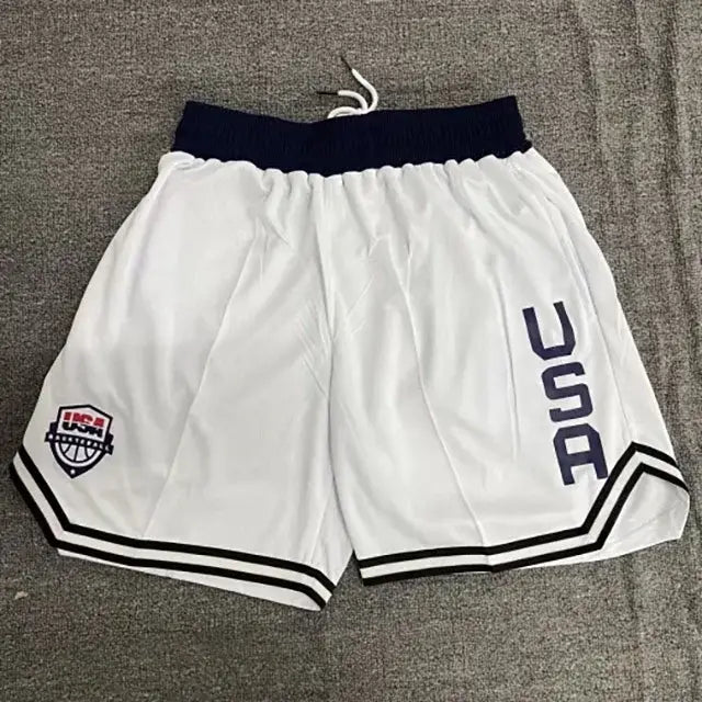 R&z - Basketball Running Shorts Men High Quality Social Elastic Waist - White / 2XL(Weight 60-70KG)