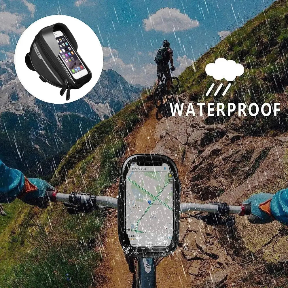 R&z - Bicycle Bag 1L Frame Front Top Tube Bike Bag Handlebar Mtb Touch Screen Cycling Bag Phone Holder Bicycle