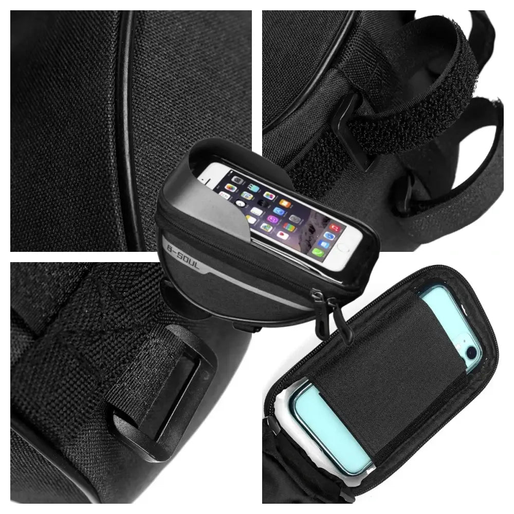R&z - Bicycle Bag 1L Frame Front Top Tube Bike Bag Handlebar Mtb Touch Screen Cycling Bag Phone Holder Bicycle