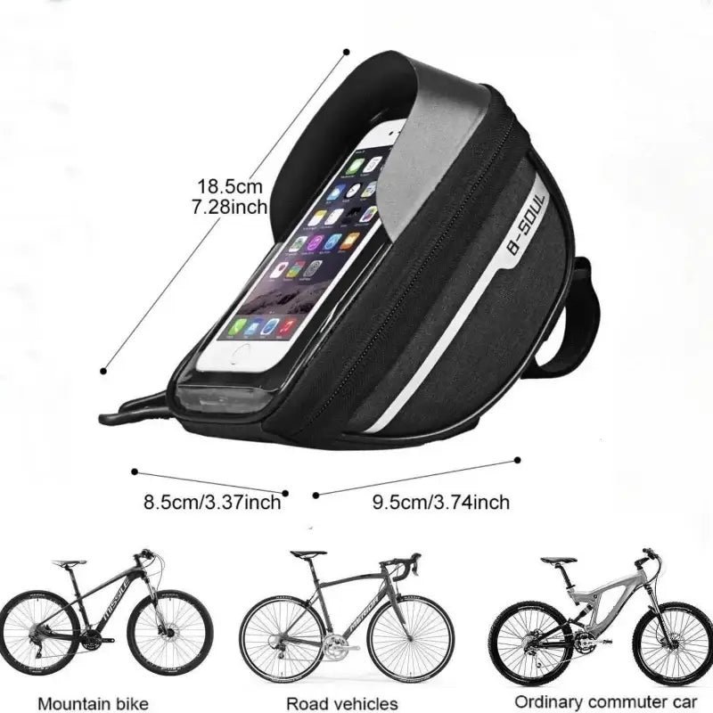 R&z - Bicycle Bag 1L Frame Front Top Tube Bike Bag Handlebar Mtb Touch Screen Cycling Bag Phone Holder Bicycle