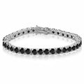 R&Z - Black Zircon Tennis Bracelet - black / 6.0inch