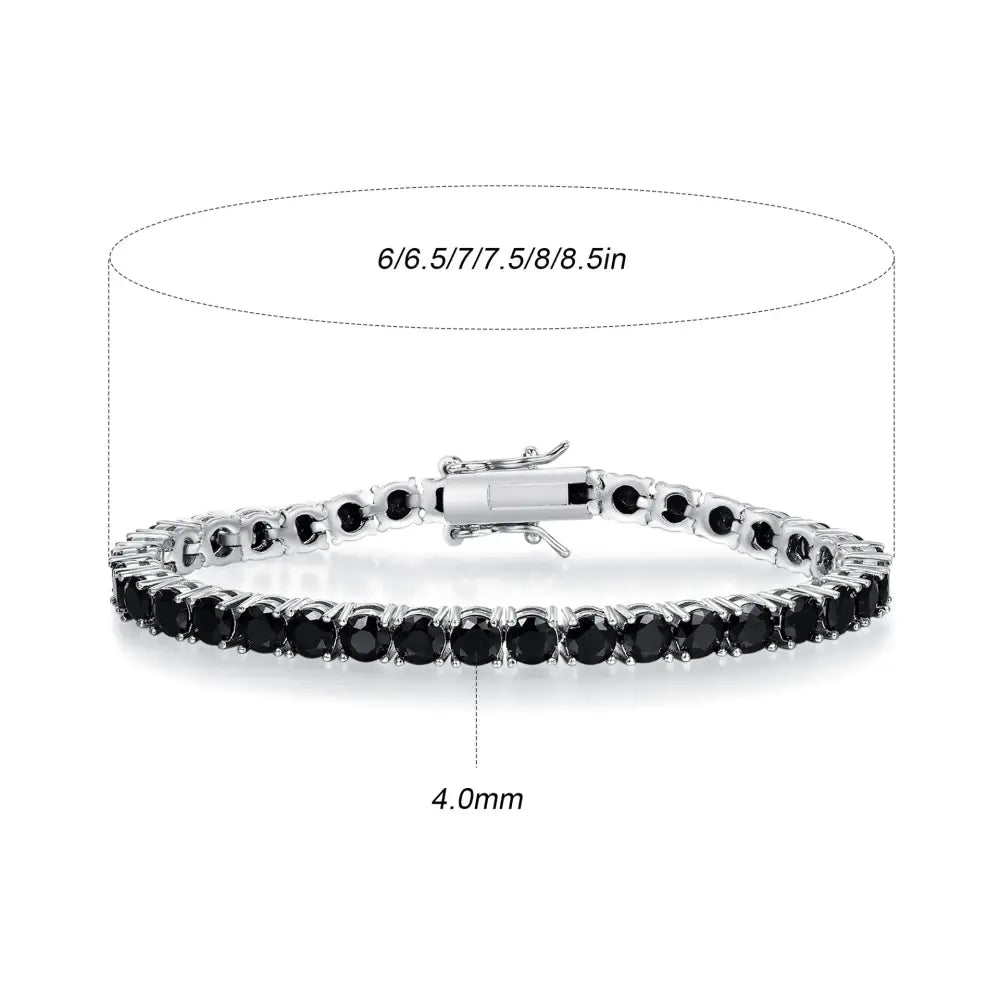 R&Z - Black Zircon Tennis Bracelet