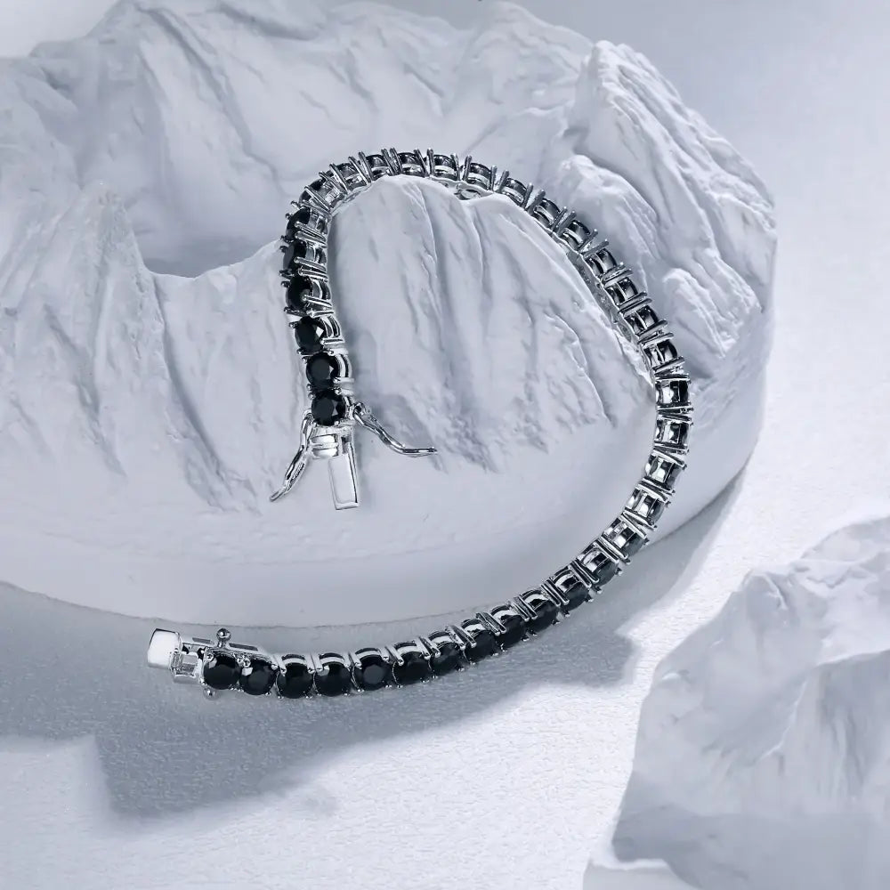 R&Z - Black Zircon Tennis Bracelet