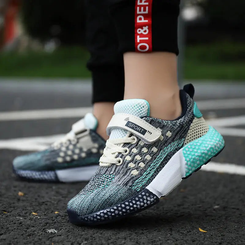 R&z - Boys’ Breathable Casual Shoes - Grey green / 36