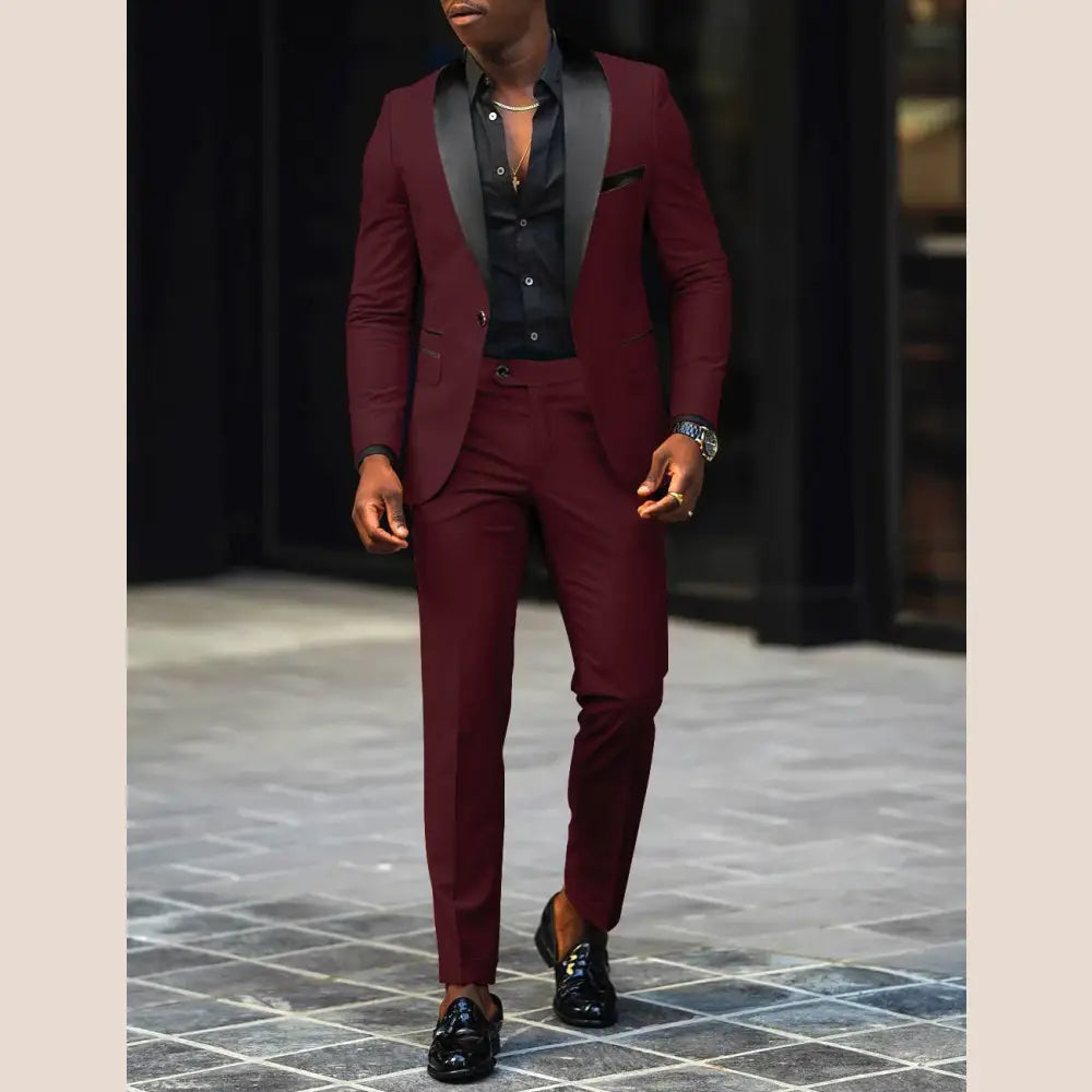 R&z - Business Casual Two-piece Comfortable and Breathable Slim-fit Side Slit Single - Dress Shirt