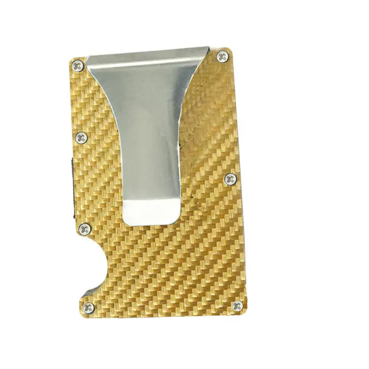 R&z - Carbon Fiber and Metal Wallets and Card Holders - Yellow