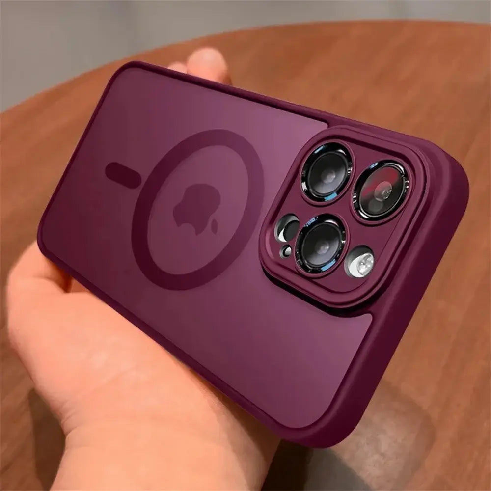 R&z - Case For iPhone 11 12 13 Proa Mx mini 15 16 Plus iPhone 16 15 14 - Plum red / For iphone 14 ProMax
