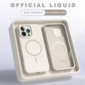 R&z - Case For iPhone 15 14 16 Plus 11 17 13 16 Pro Shockproof Silicone Cover Magsafe Wireless Charge Phone Accessories