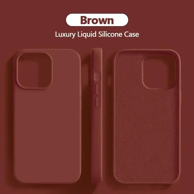 R&z - Case For iPhone 16 Pro Max Soft Cases For iPhone 16 Plus Shockproof Cover Phone Accessories - Brown / For iPhone
