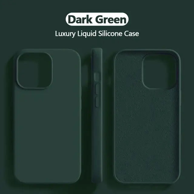 R&z - Case For iPhone 16 Pro Max Soft Cases For iPhone 16 Plus Shockproof Cover Phone Accessories - Dark Green