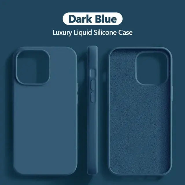 R&z - Case For iPhone 16 Pro Max Soft Cases For iPhone 16 Plus Shockproof Cover Phone Accessories - Navy blue