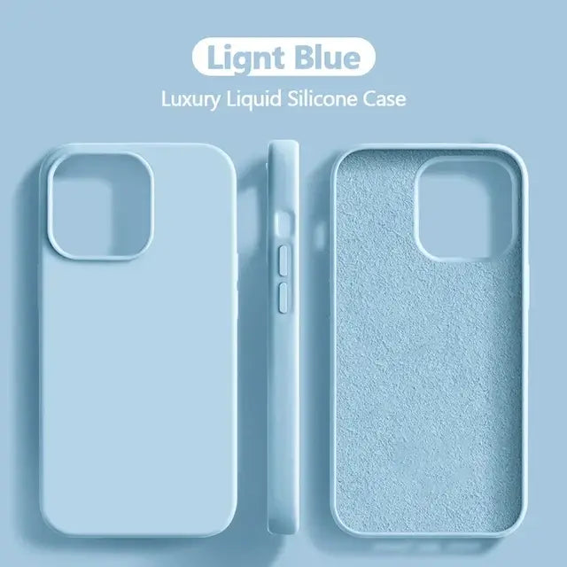 R&z - Case For iPhone 16 Pro Max Soft Cases For iPhone 16 Plus Shockproof Cover Phone Accessories - Light blue