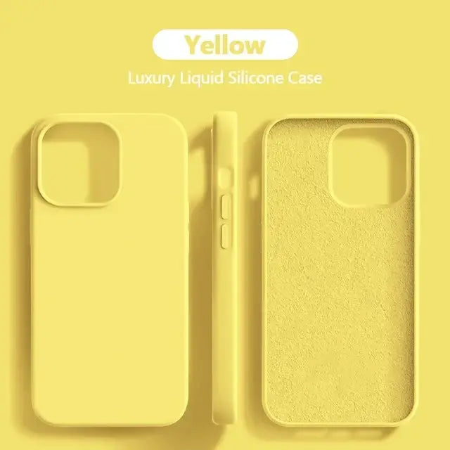 R&z - Case For iPhone 16 Pro Max Soft Cases For iPhone 16 Plus Shockproof Cover Phone Accessories - Yellow / For iPhone