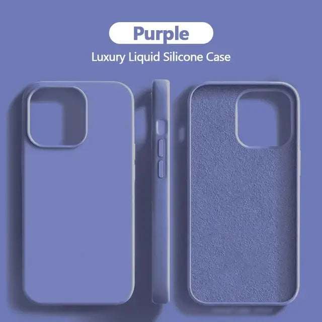 R&z - Case For iPhone 16 Pro Max Soft Cases For iPhone 16 Plus Shockproof Cover Phone Accessories - Purple / For iPhone