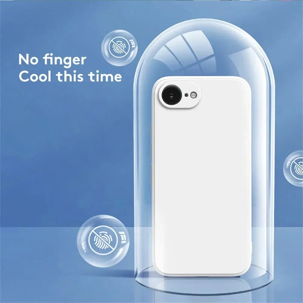 R&z - case iPhone 16E 16 Pro Max Plus 5G Plain Silicone Basic Classic Straight Edge Back Cover - R&z -Electronics