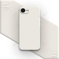 R&z - case iPhone 16E 16 Pro Max Plus 5G Plain Silicone Basic Classic Straight Edge Back Cover - Lvory White / iPhone