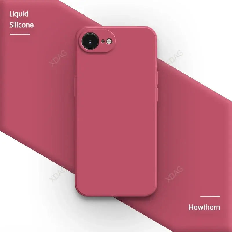 R&z - case iPhone 16E 16 Pro Max Plus 5G Plain Silicone Basic Classic Straight Edge Back Cover - Hawthorn / iPhone 16