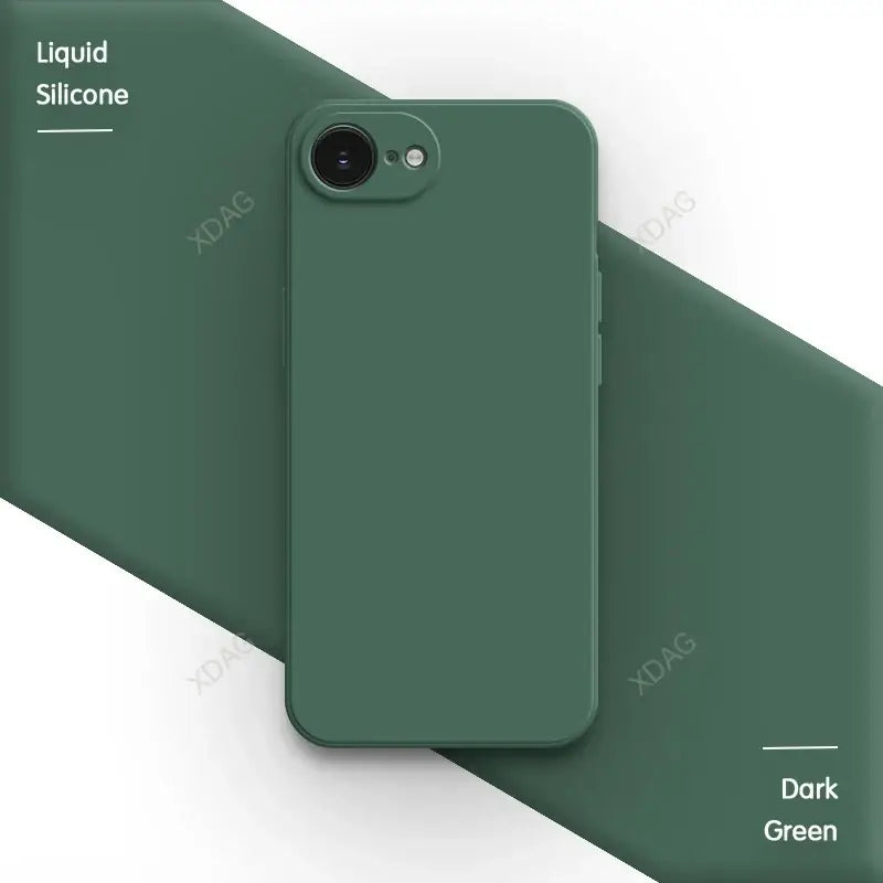 R&z - case iPhone 16E 16 Pro Max Plus 5G Plain Silicone Basic Classic Straight Edge Back Cover - R&z -Electronics