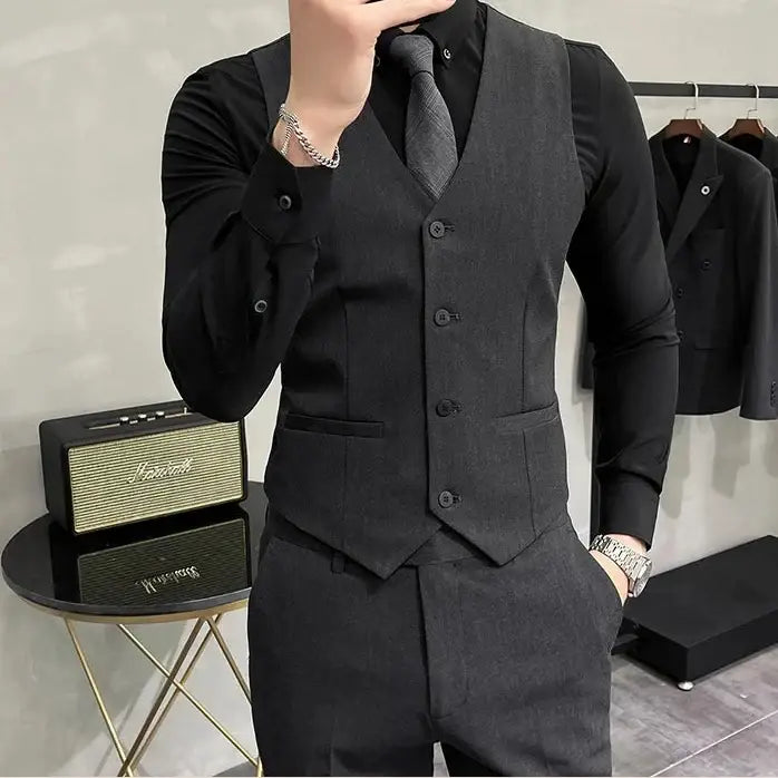 R&z - Casual Business Vest Groom Wedding Suit Party Waist Coat - Executive Business Wear