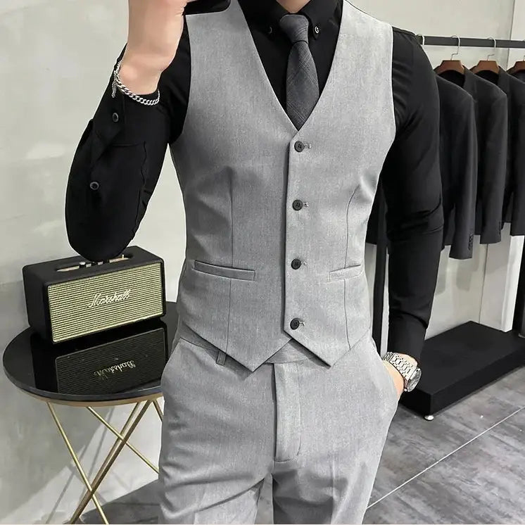 R&z - Casual Business Vest Groom Wedding Suit Party Waist Coat - Executive Business Wear