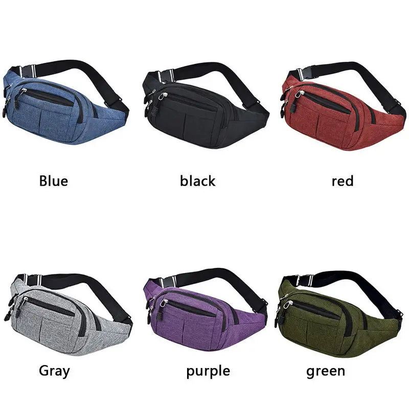 R&z - Casual Canvas Waist Pack for Phones and Wallets