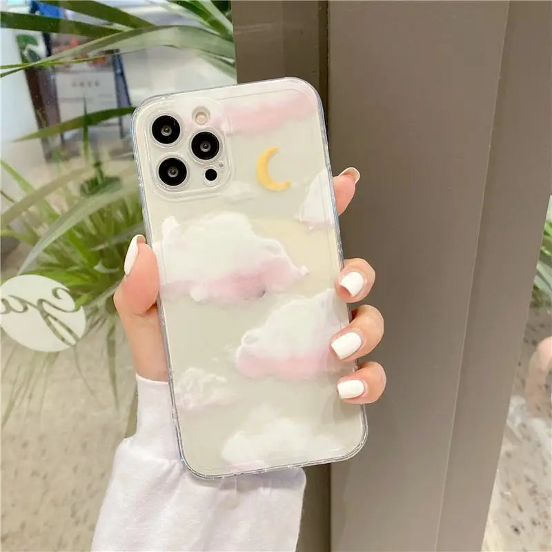 R&z - Cloud Design for Mobile Phone Case - Colorful clouds / iPhone12pro - Electronics Accessories