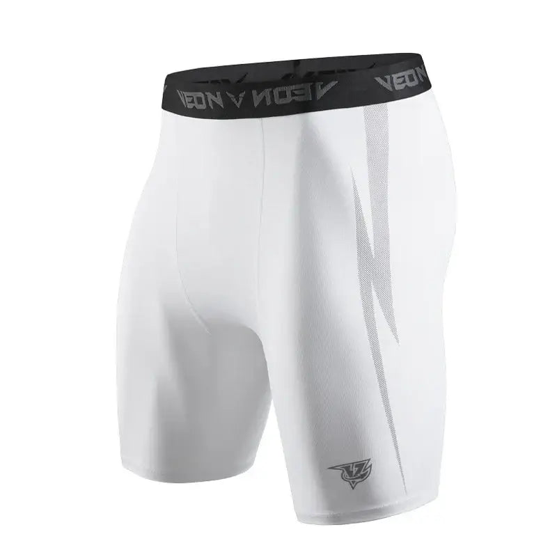 R&z - Compression Shorts Men Spandex Sport Shorts - WHITE / S