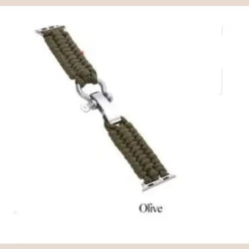 R&Z - Cord Watch Strap for IWatch - Olive Green / Between 42and44 mm