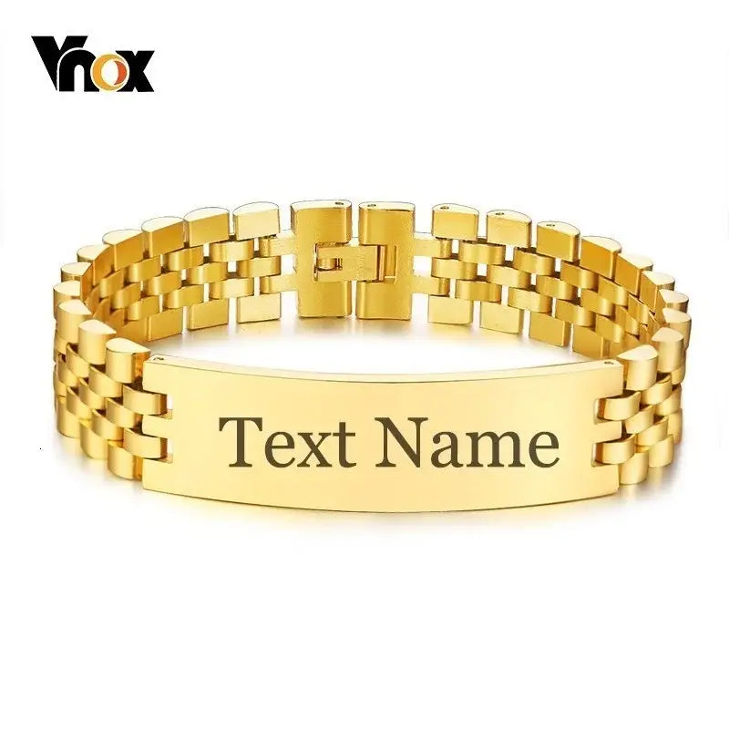 R&Z - Custom 15mm Wide Id Tag Bracelte