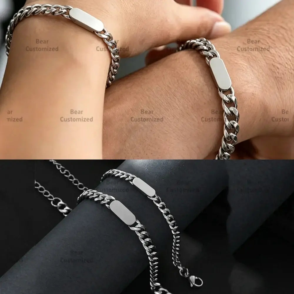 R&Z - Custom Engraved Couple Bracelet