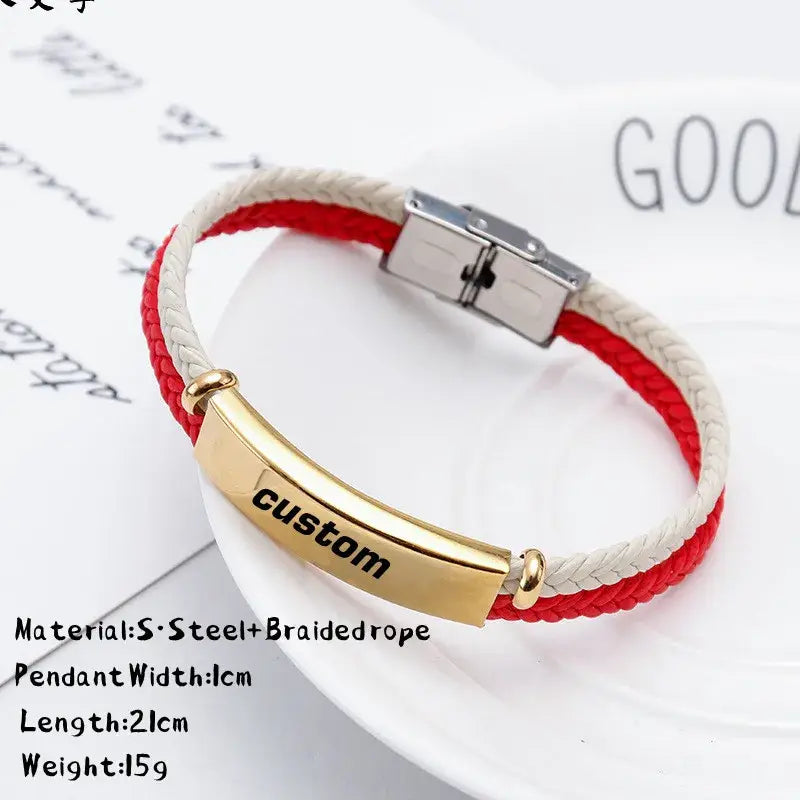 R&Z - Custom Engraved Identity Bracelte - Engrave / 10