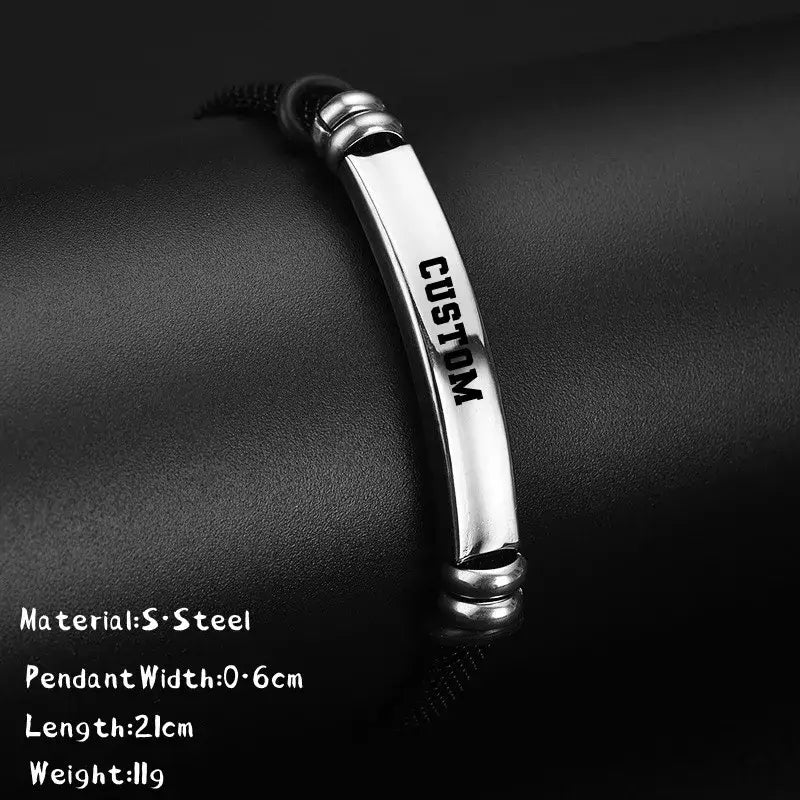 R&Z - Custom Engraved Identity Bracelte - Engrave / 13