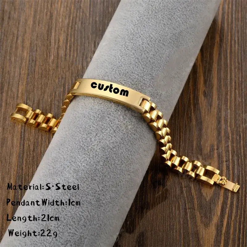 R&Z - Custom Engraved Identity Bracelte - Engrave / 18