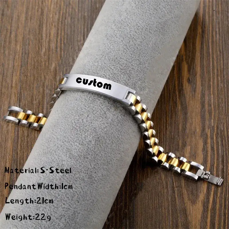 R&Z - Custom Engraved Identity Bracelte - Engrave / 20