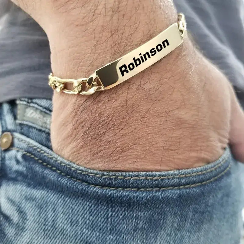 R&Z - Custom Engraved Identity Bracelte - Engrave / 22