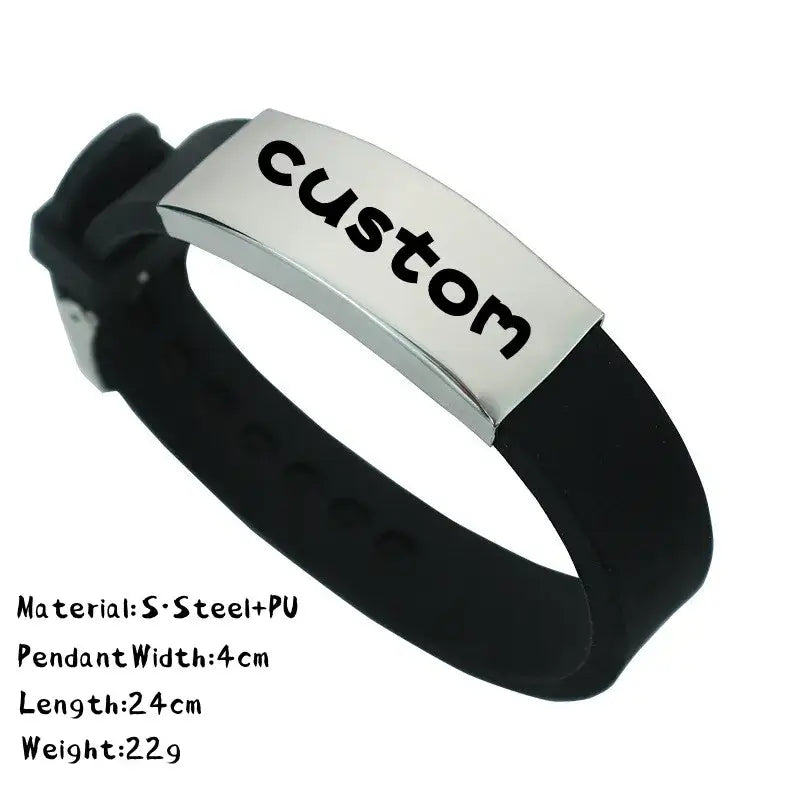 R&Z - Custom Engraved Identity Bracelte - Engrave / 6