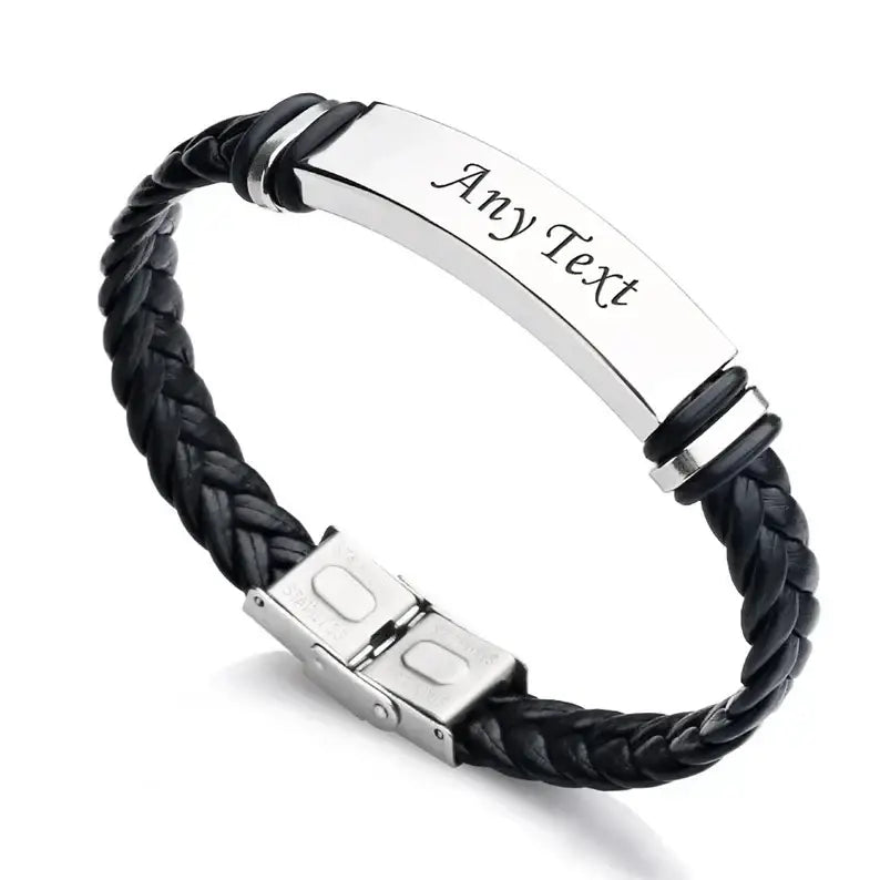 R&Z - Custom Engraved Identity Bracelte - No Engrave / 1