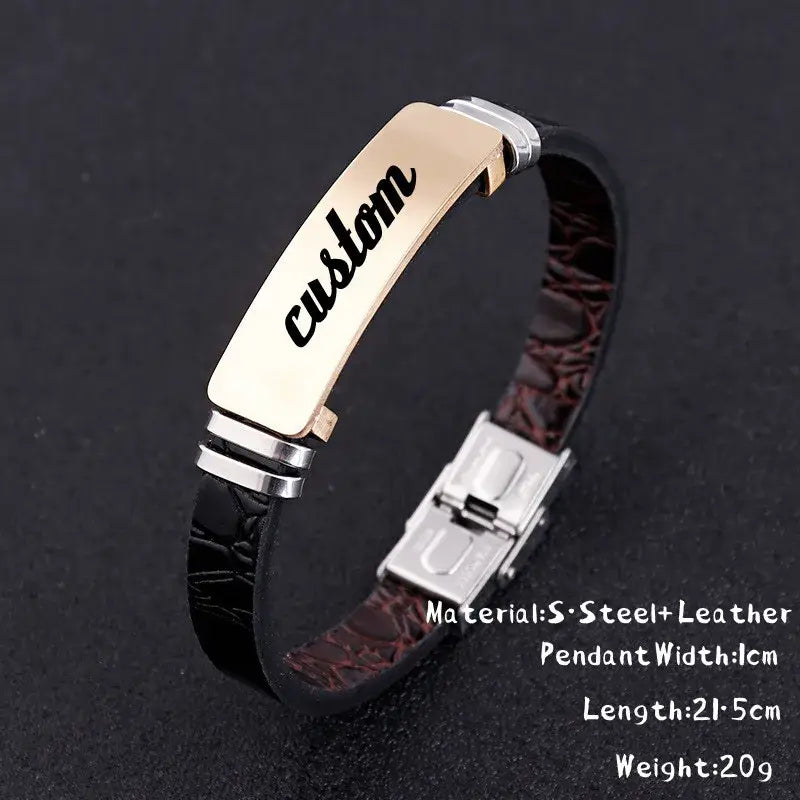 R&Z - Custom Engraved Identity Bracelte - No Engrave / 3