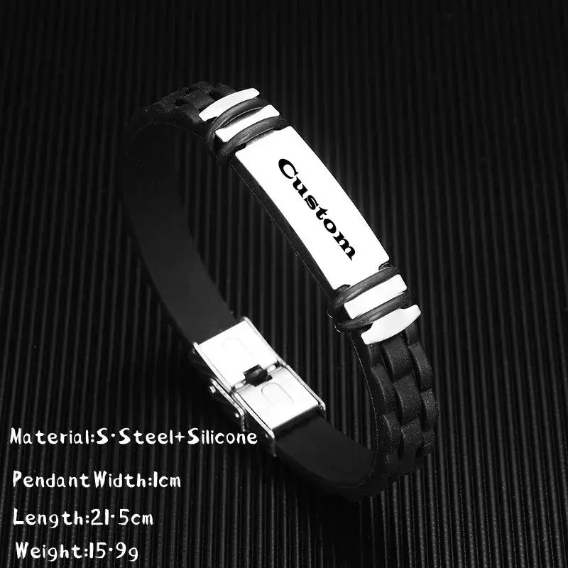 R&Z - Custom Engraved Identity Bracelte - No Engrave / 4