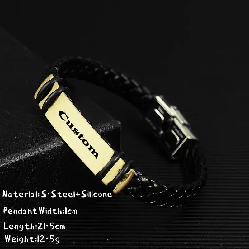 R&Z - Custom Engraved Identity Bracelte - No Engrave / 5