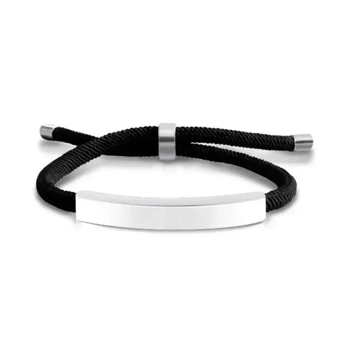 R&Z - Custom Engraved Woven Leather Bracelte