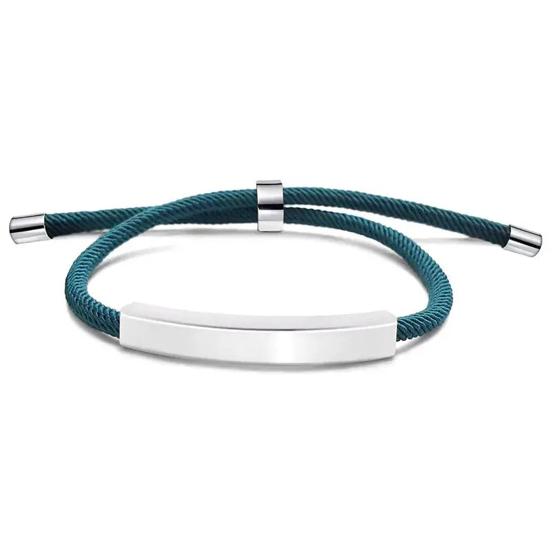 R&Z - Custom Engraved Woven Leather Bracelte