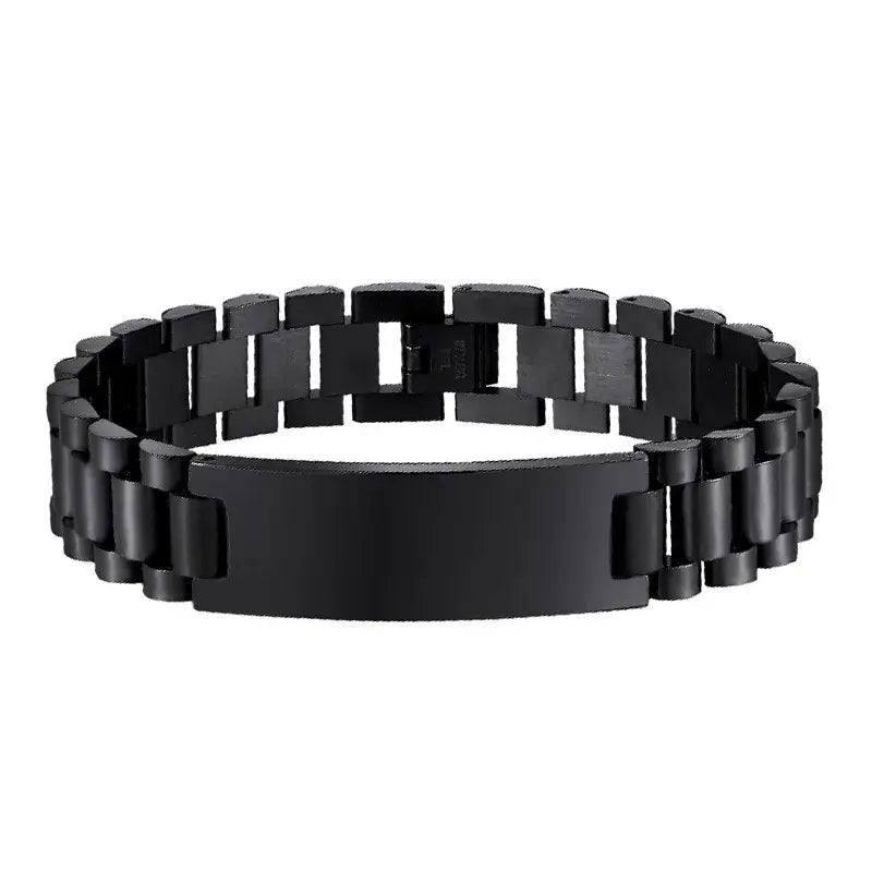R&Z - Custom Engraved Woven Leather Bracelte