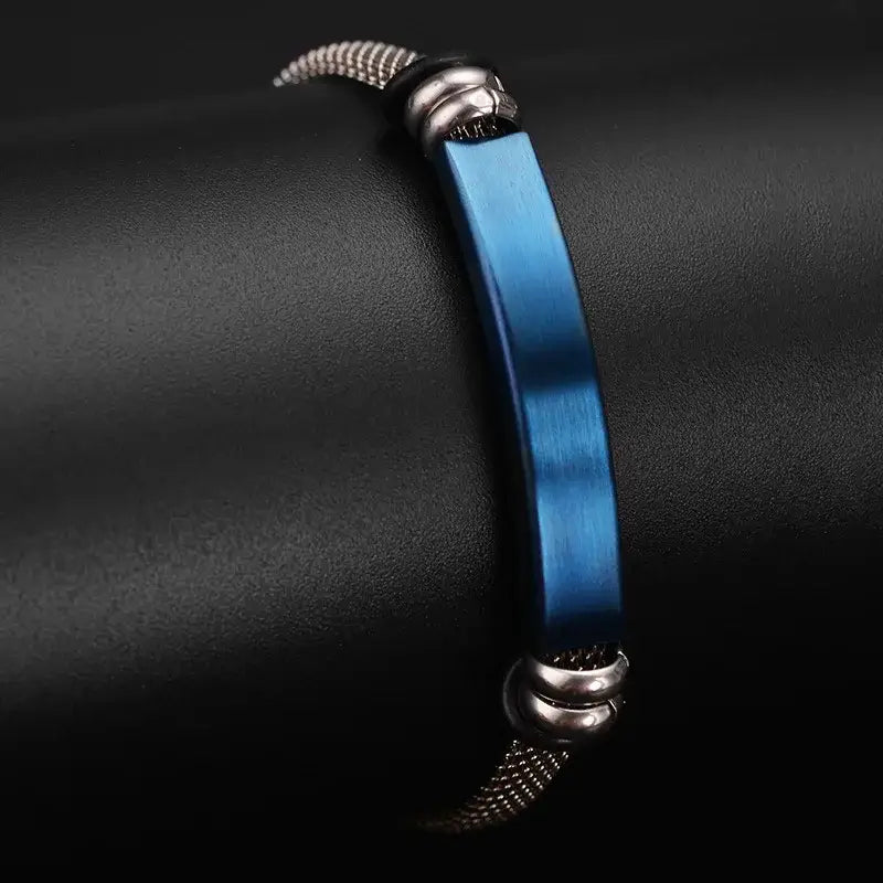 R&Z - Custom Engraved Woven Leather Bracelte