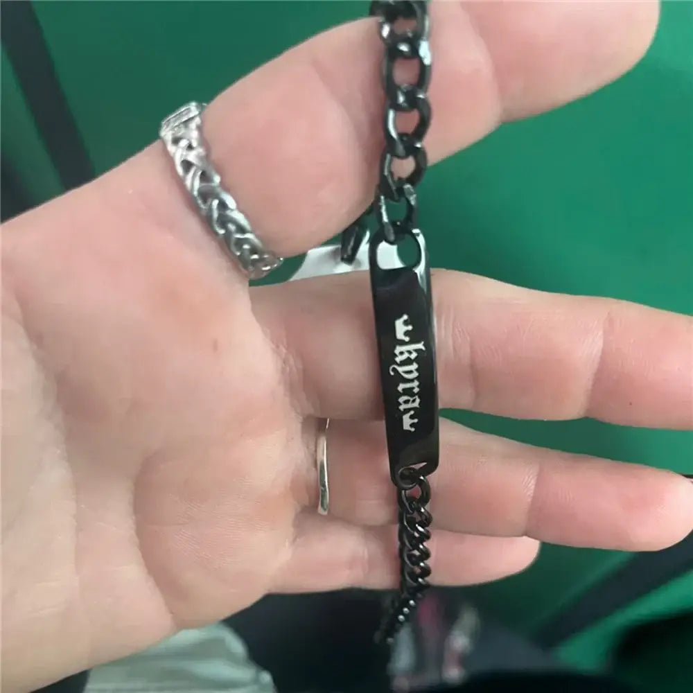 R&Z - Custom Engraved Woven Leather Bracelte