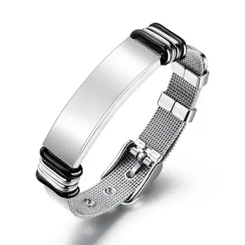 R&Z - Custom Engraved Woven Leather Bracelte